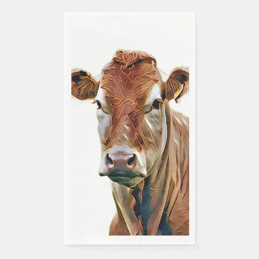 SERVIETTE EN PAPIER CUTE COW (Devant)