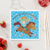 Serviette En Papier Cute Cowboy et Horse Western Anniversaire (En situation)