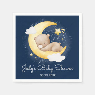 Serviette En Papier Cute Crescent Marine Lune Teddy Bear Baby shower