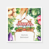 Serviette En Papier Cute Cultivé Localement Le Marché Agricole Anniver (Devant)