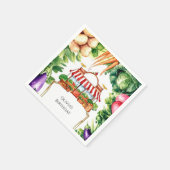 Serviette En Papier Cute Cultivé Localement Le Marché Agricole Anniver (Coin)