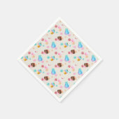 Serviette En Papier Cute Cupcake et Motif de bonbons pour la fête d'an (Coin)