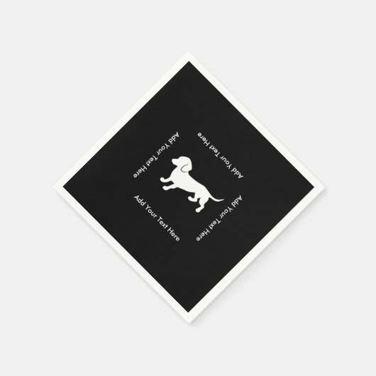 Serviette En Papier Cute Dachshund (Coin)