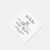 Serviette En Papier Cute Dachshund Golden Retriever Chien Mariage (Coin)