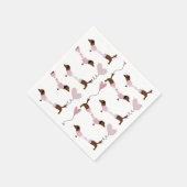Serviette En Papier Cute Dachshund Wiener Dog Be Mine Valentines (Coin)