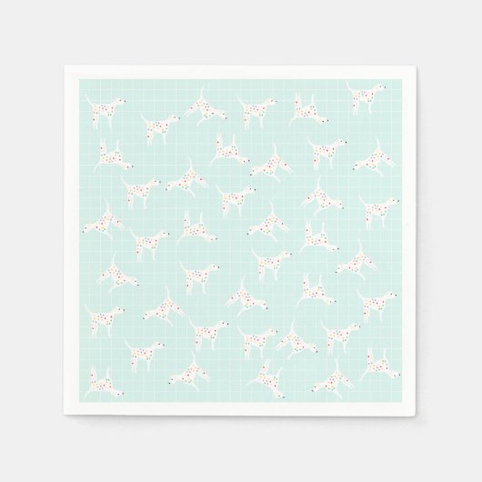 Serviette En Papier Cute Dalmatie Papier de chien serviette (Devant)