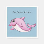 Serviette En Papier Cute dauphin papier texte personnalisé serviettes (Devant)