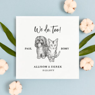 Serviette En Papier Cute dessin animal de compagnie personnalisé Maria