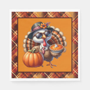 Serviette En Papier Cute dinde à tarte citrouille