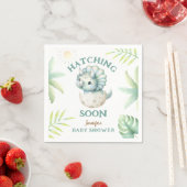 Serviette En Papier Cute Dino Triceratops Dinosaur Boy Baby shower (En situation)