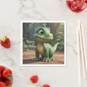 Serviette En Papier Cute Dinosaur (En situation)