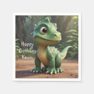 Serviette En Papier Cute Dinosaur