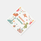 Serviette En Papier Cute Dinosaur Anniversaire (Coin)