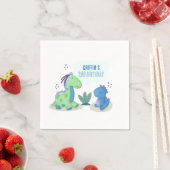 Serviette En Papier Cute Dinosaur Anniversaire (En situation)
