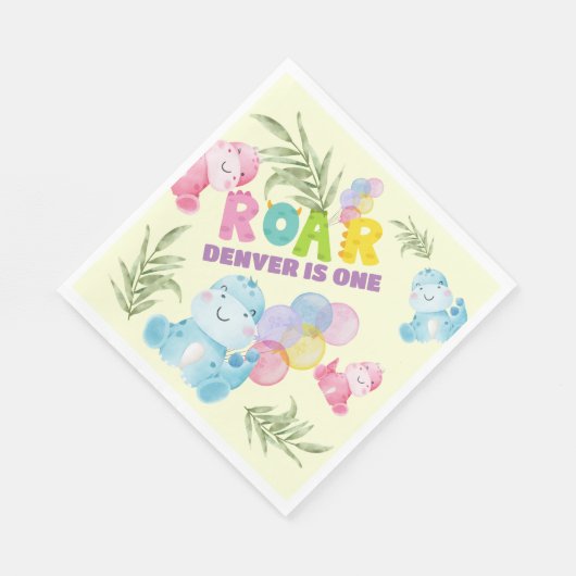 Serviette En Papier Cute Dinosaur Anniversaire Fête Enfants Dino Boys (Coin)