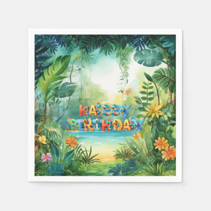 Serviette En Papier Cute Dinosaur Anniversaire serviettes