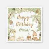 Serviette En Papier Cute Dinosaur Boy Anniversaire (Devant)