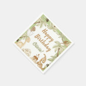 Serviette En Papier Cute Dinosaur Boy Anniversaire (Coin)