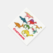 Serviette En Papier Cute Dinosaur Collection Thunder_Cove (Coin)