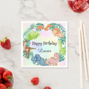 Serviette En Papier Cute dinosaur jungle anniversaire de enfant de l'é