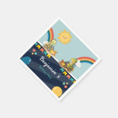 Serviette En Papier Cute dinosaure Excavateur tracteur arc-en-ciel Ann (Coin)