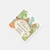 Serviette En Papier Cute Dinosaures Garçon Anniversaire Feuil T-Rex (Coin)