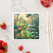 Serviette En Papier Cute Dinosaures rugit Boy fête d'anniversaire (En situation)