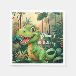 Serviette En Papier Cute Dinosaures rugit Boy fête d'anniversaire