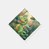 Serviette En Papier Cute Dinosaures rugit Boy fête d'anniversaire (Coin)