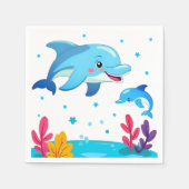 Serviette En Papier Cute Dolphin Sea Animals Birthday Party (Devant)