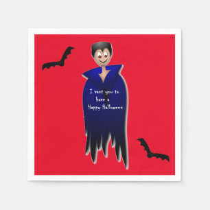 Serviette En Papier Cute Dracula Halloween