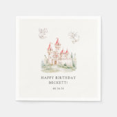 Serviette En Papier Cute Dragon Castle fête d'anniversaire (Devant)