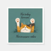 Serviette En Papier Cute Drôle Chat Nap (Devant)