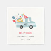 Serviette En Papier Cute Dusky Blue N'importe quel âge Anniversaire Fê (Devant)