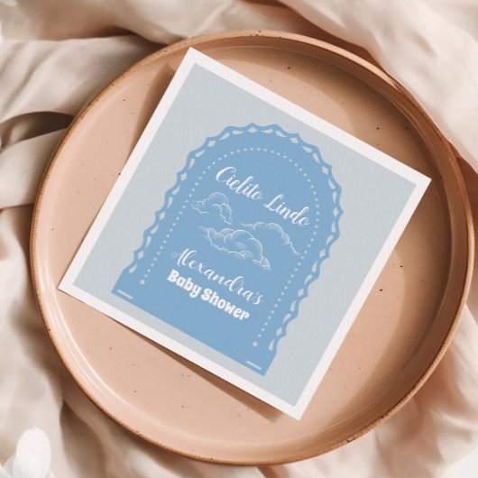 Serviette En Papier Cute Dusty Blue Cielito Lindo