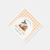 Serviette En Papier Cute Éffrayant Un Halloween Fantôme 1er Anniversai (Coin)