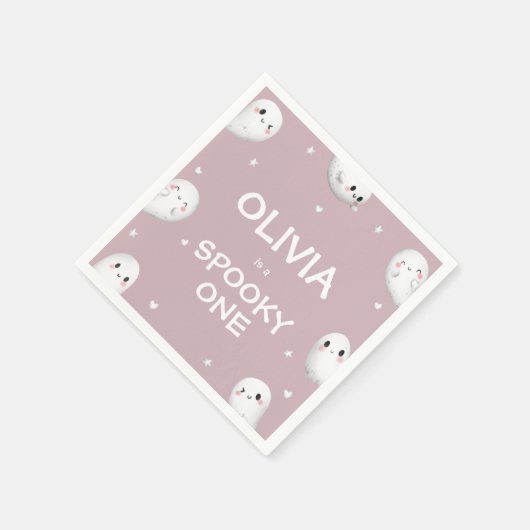Serviette En Papier Cute Éffrayant Un Halloween Fille 1er Anniversaire (Coin)