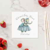 Serviette En Papier Cute Elephant Baby shower fille serviettes (En situation)