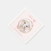 Serviette En Papier Cute Eléphant Fleurs Roses Baby showers serviettes (Coin)
