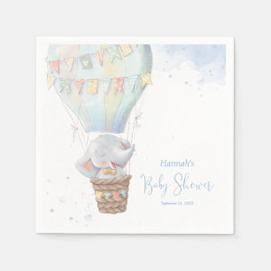Serviette En Papier Cute Elephant Garçon Baby shower bleu serviettes