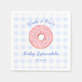 Serviette En Papier Cute En vichy beignets de beignets personnalisés (Devant)