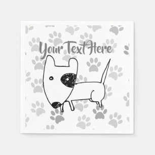 Serviette En Papier Cute English Bull Terrier
