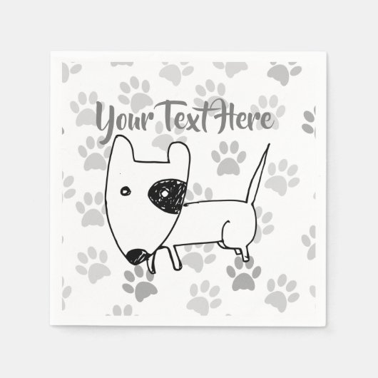 Serviette En Papier Cute English Bull Terrier (Devant)