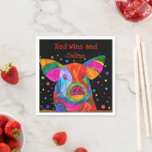 Serviette En Papier Cute et coloré Cochon Cocktail serviettes (En situation)