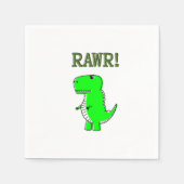 Serviette En Papier Cute et en colère Rex RAWR (Devant)