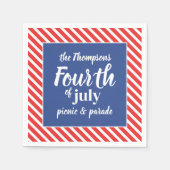 Serviette En Papier Cute été 4 Juillet Personnalisé (Devant)