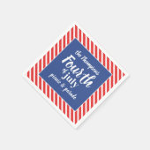 Serviette En Papier Cute été 4 Juillet Personnalisé (Coin)