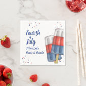 Serviette En Papier Cute été 4 Juillet Personnalisé (En situation)