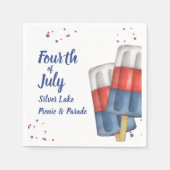 Serviette En Papier Cute été 4 Juillet Personnalisé (Devant)