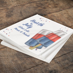 Serviette En Papier Cute été 4 Juillet Personnalisé